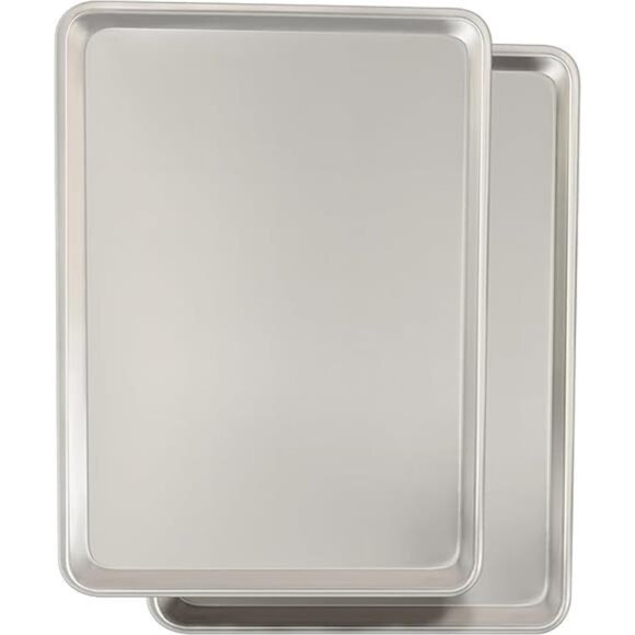 Commercial Quality Baking Sheet Pan Set, Natural Aluminum Cookie Sheet, Nonstick - Picture 7 of 7